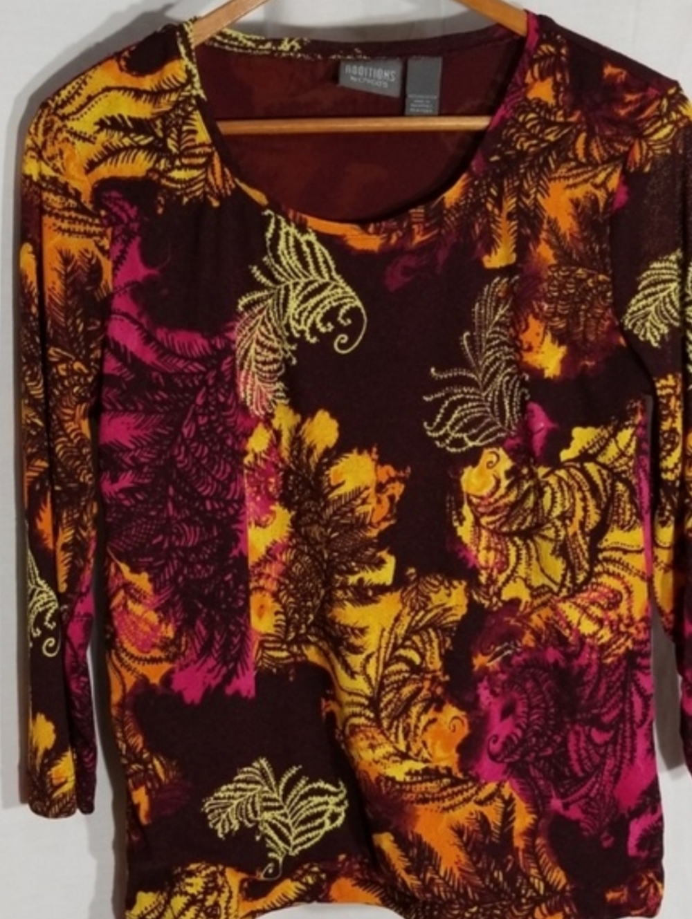 Additions by Chico's multicolor floral knit top